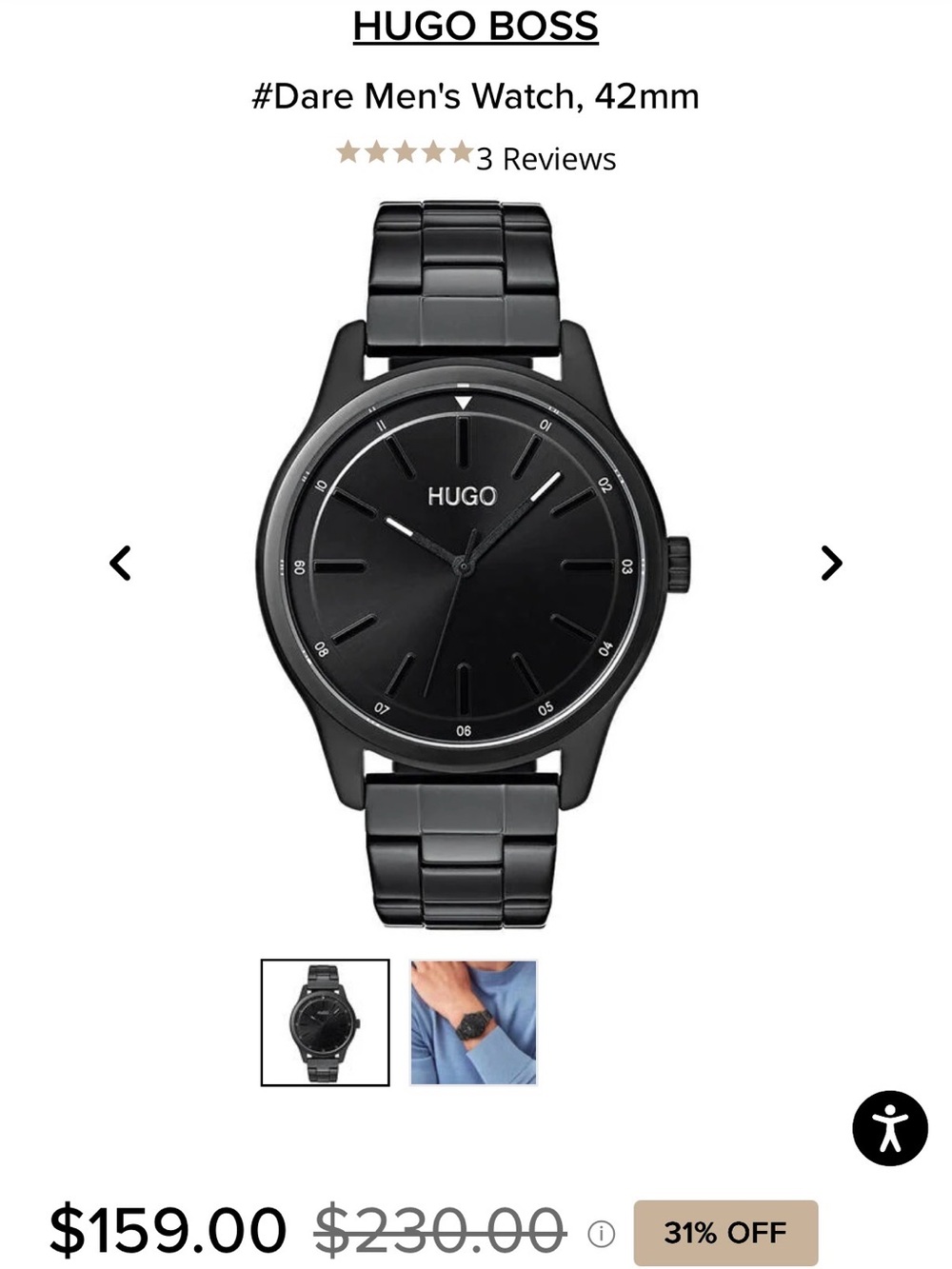 BRAND NEW HUGO BOSS DARE 42MM MENS WATCH